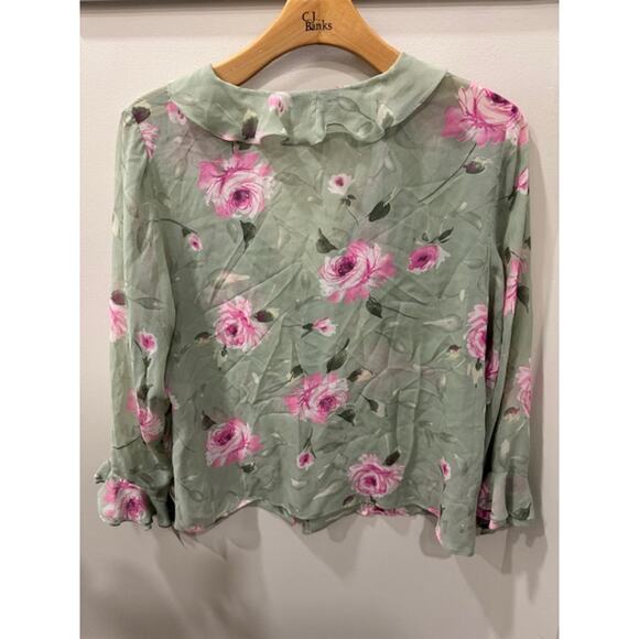 Spenser Jeremy Floral Silk Blouse - Picture 2 of 2